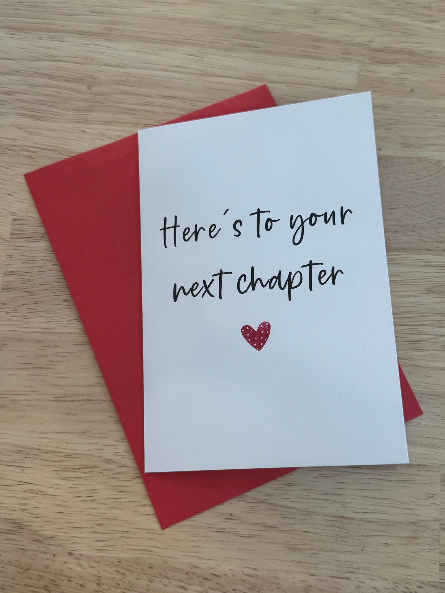 "Here's to Your Next Chapter" Greeting Card