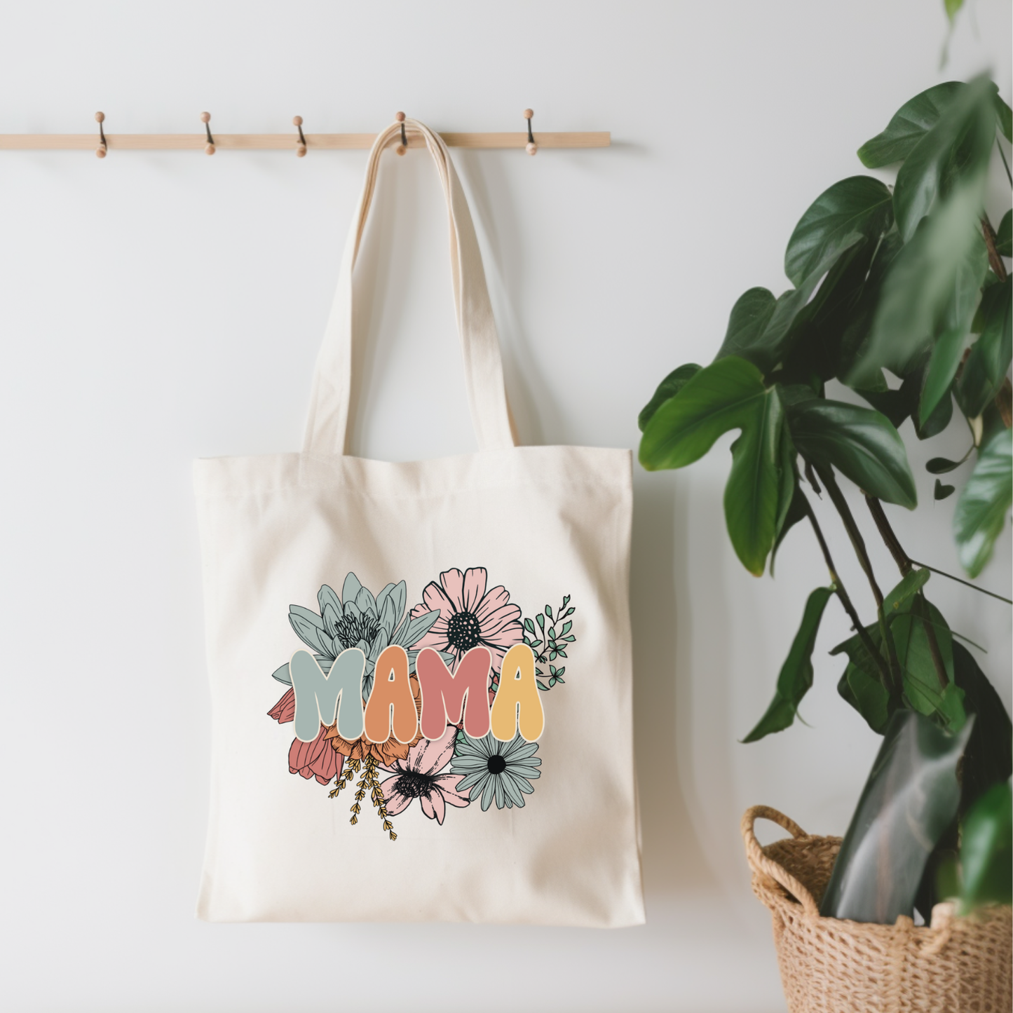 Mama Small Canvas Tote Bag