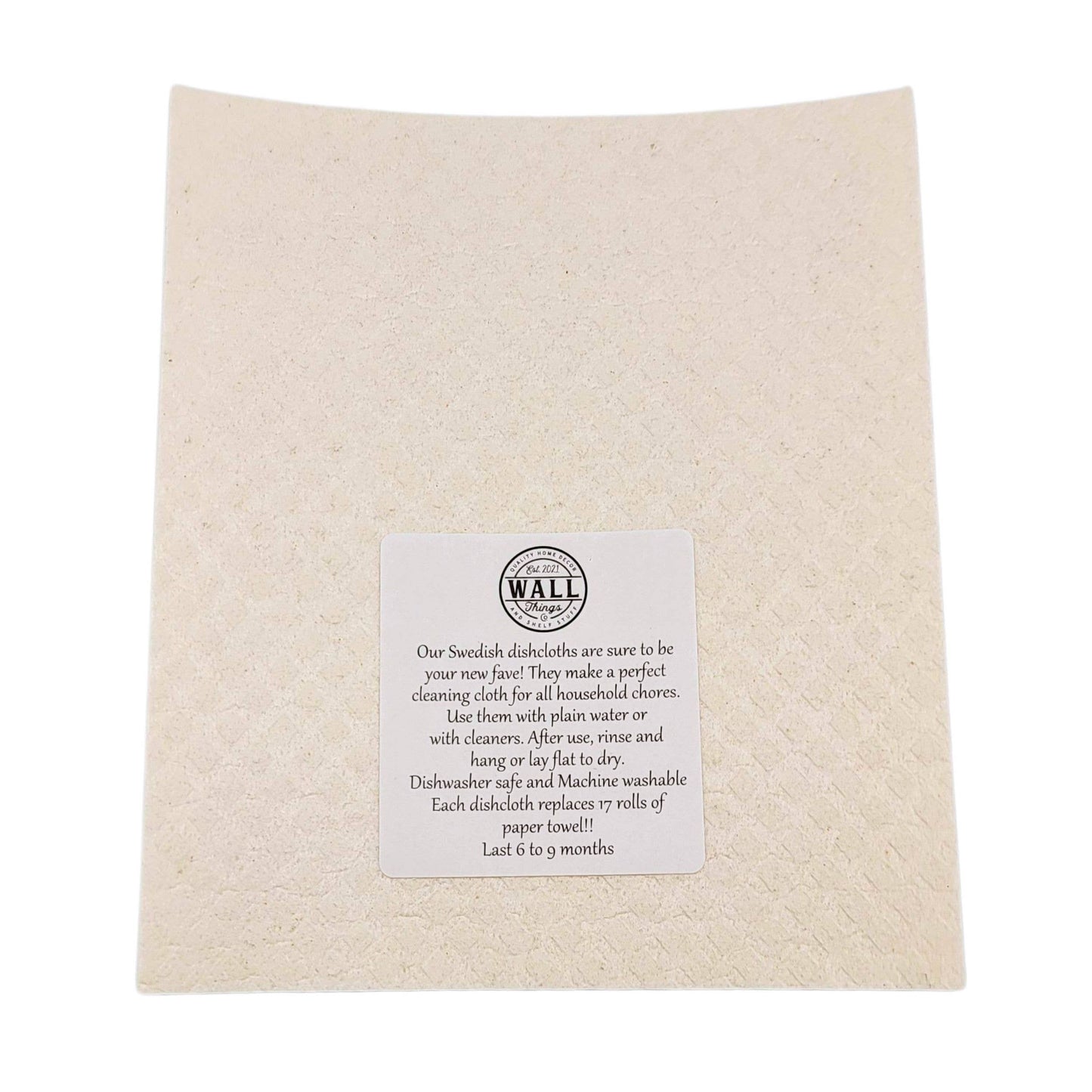 Ghost & Autumn Flowers Swedish Dishcloth