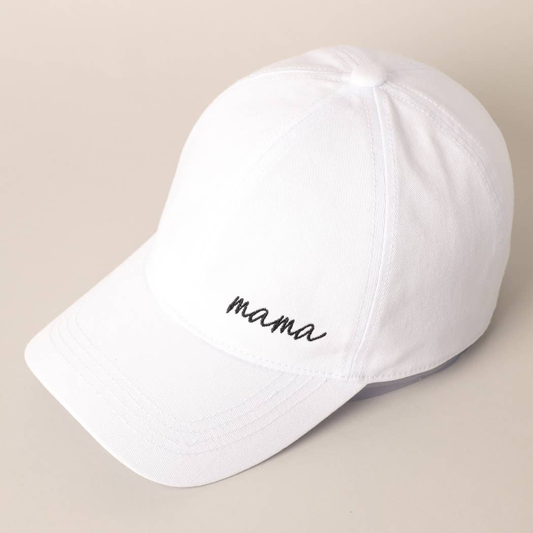 Mama Lettering Embroidery Baseball Cap