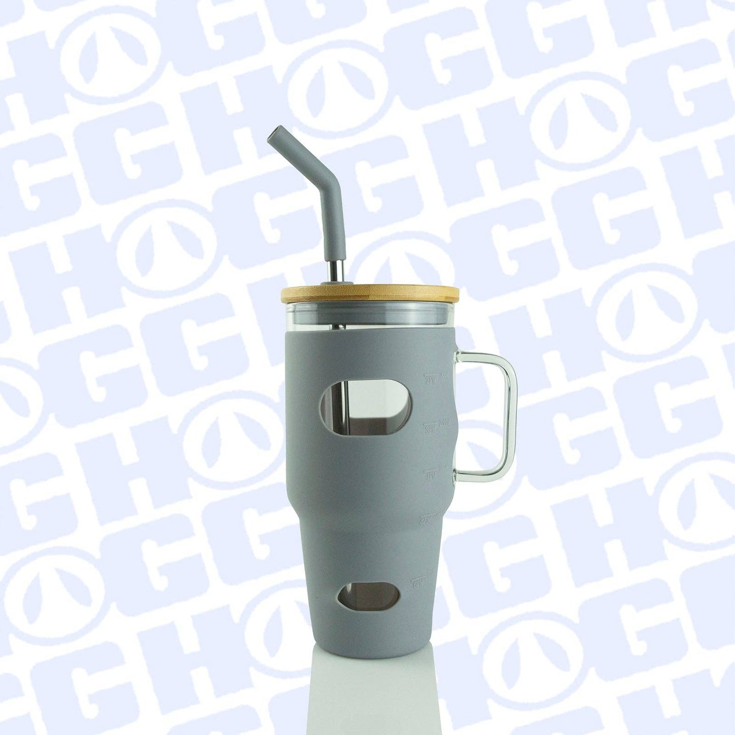 32oz Glass Tumbler w. Handle