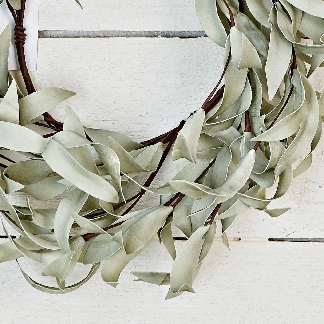 Flocked Herb Leaves Wreath (14")
