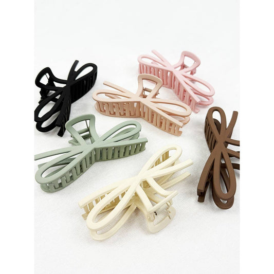 Soft Tone Jumbo Knotted Bow Hair Clip Claw