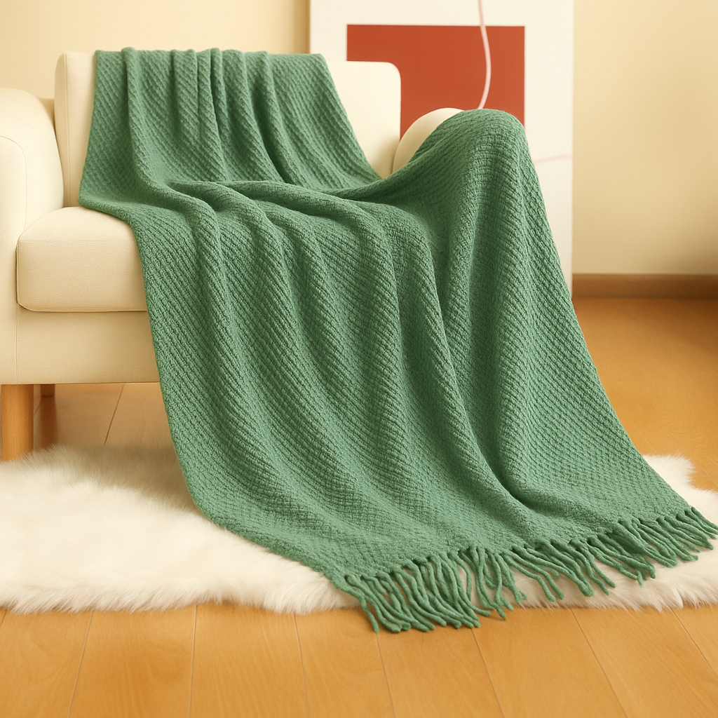Eucalyptus Textured Knit Throw Blanket – 50"x60"
