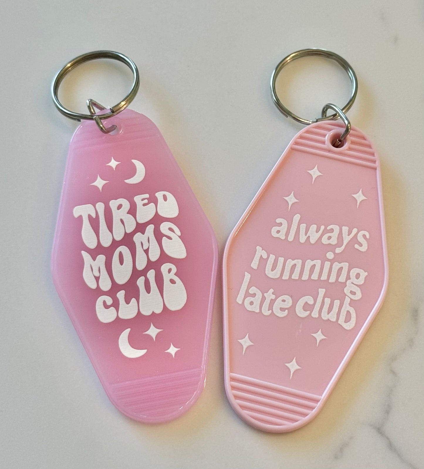 Always Running Late Club Keychain