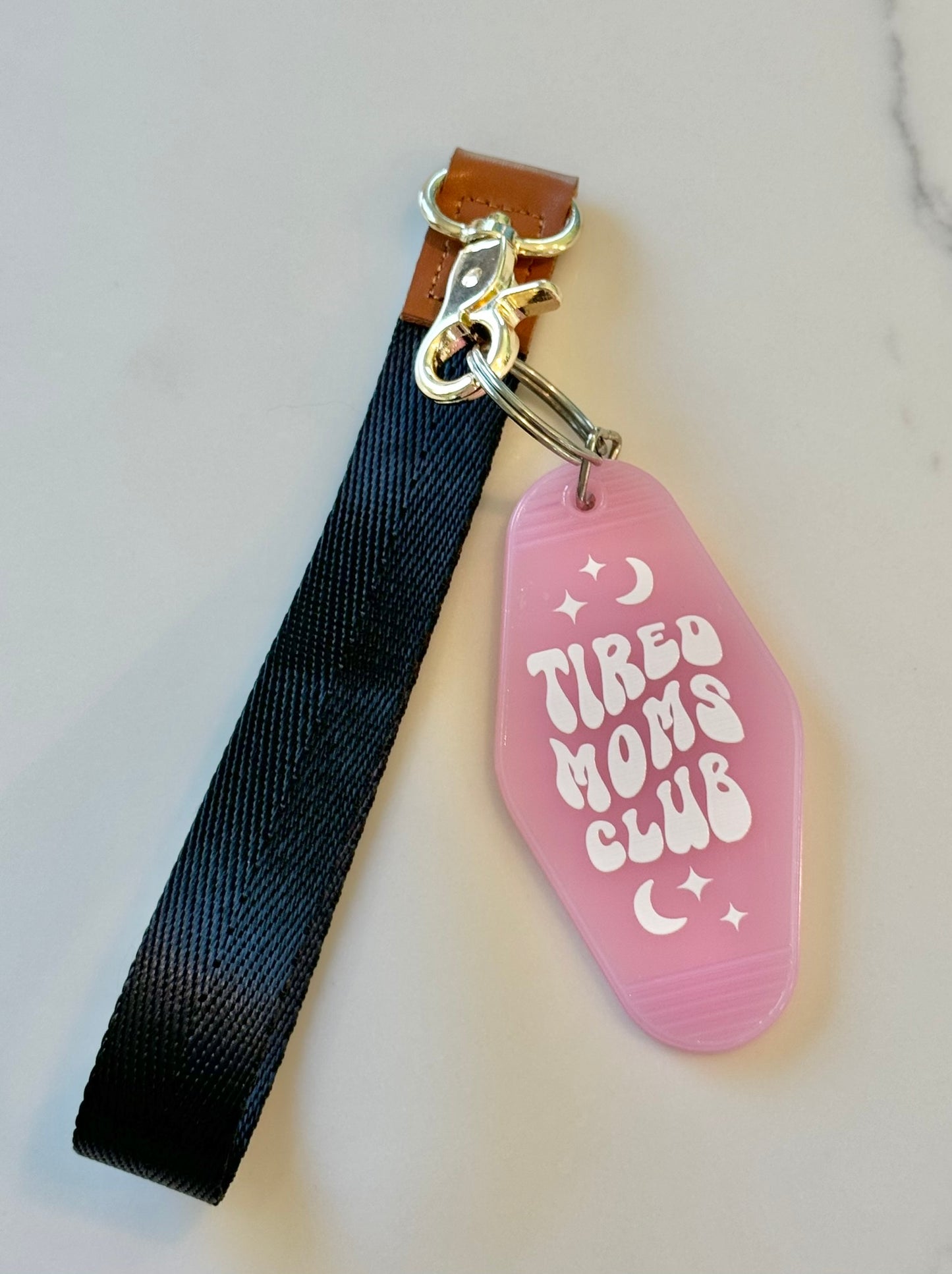 Tired Moms Club Keychain