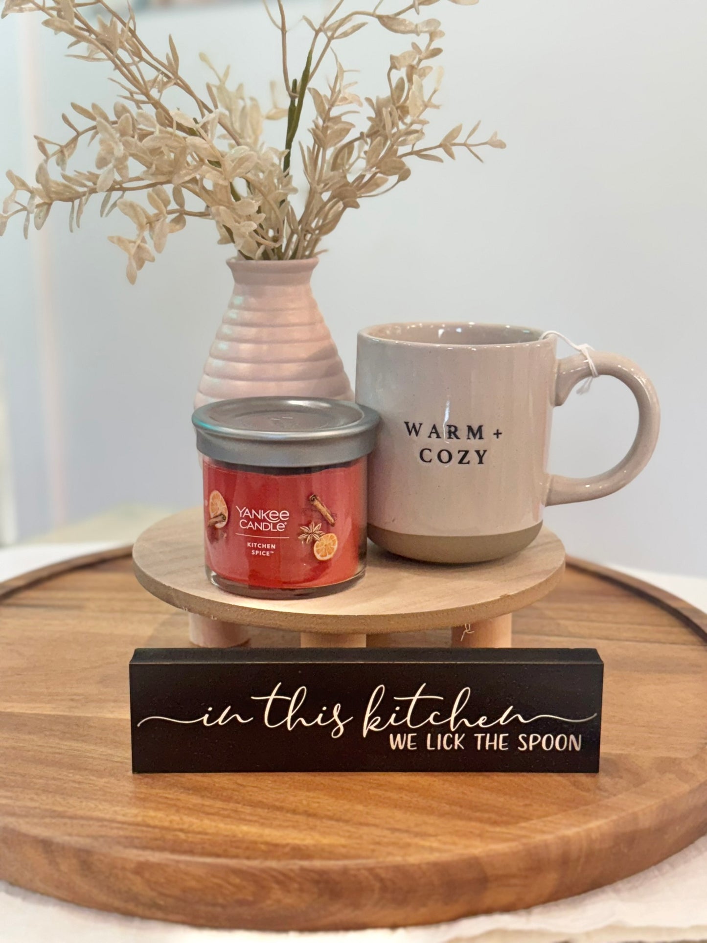 In This Kitchen We Lick The Spoon- Desk Sign