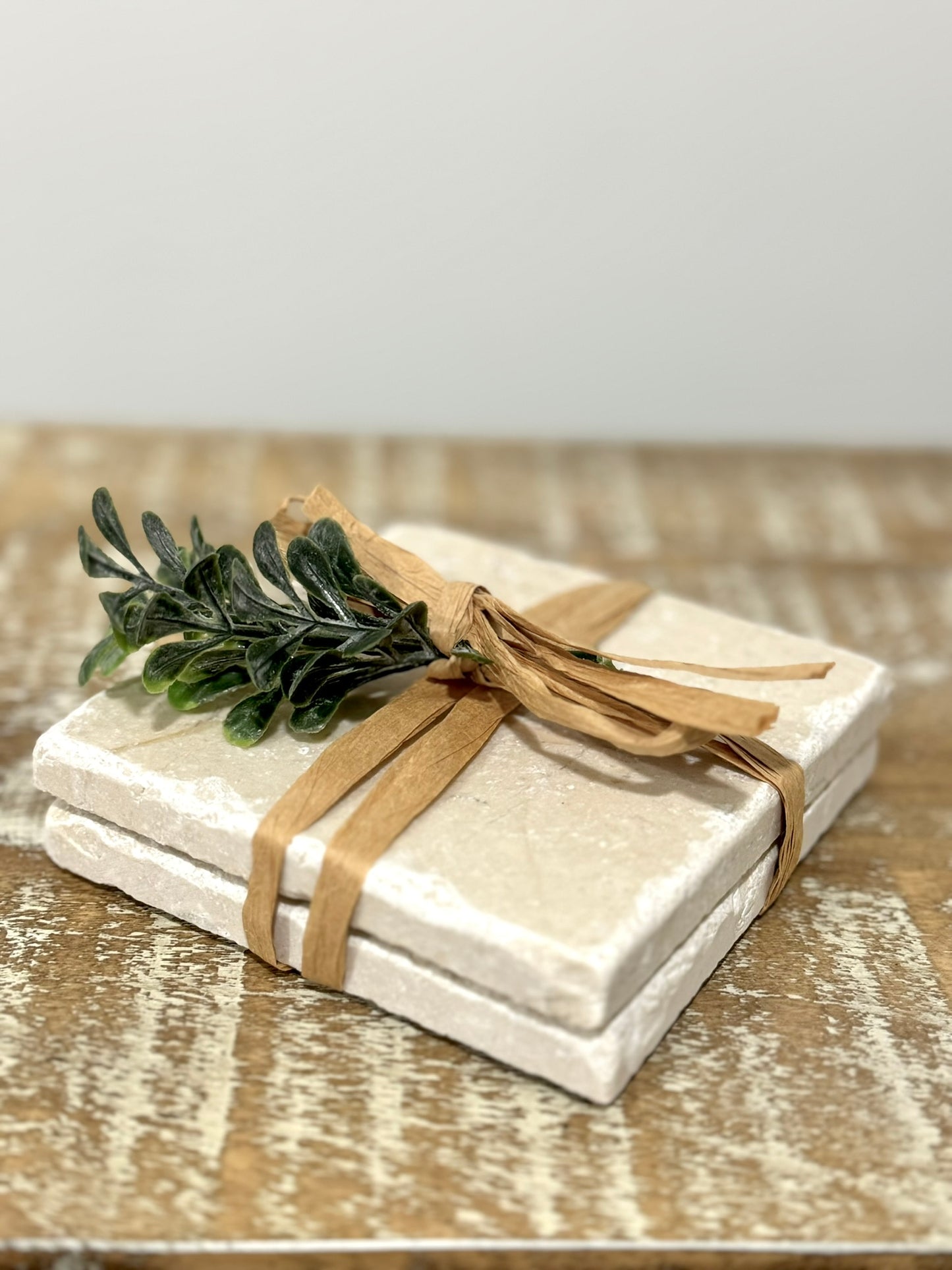 Travertine Coasters- Set of 2