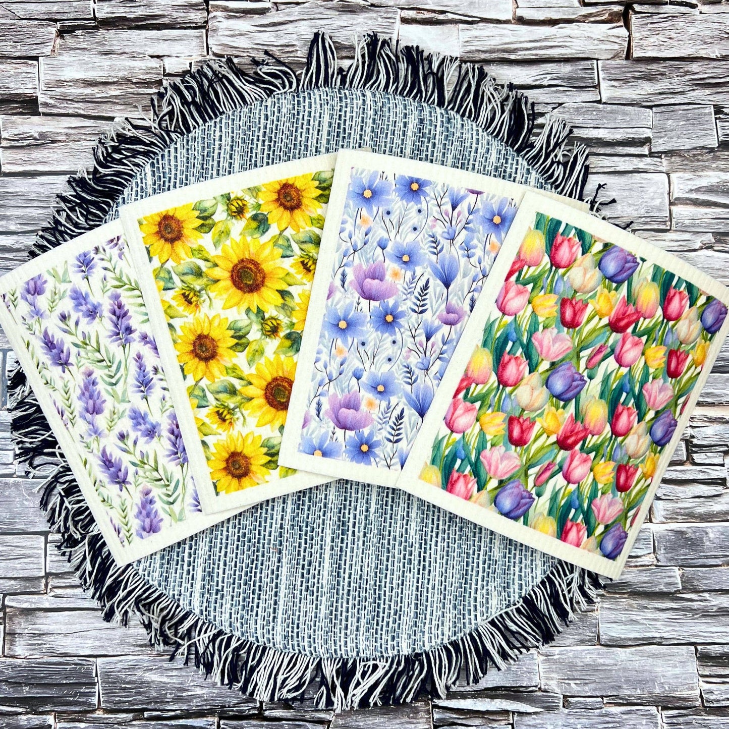 Lavender Swedish Dishcloth