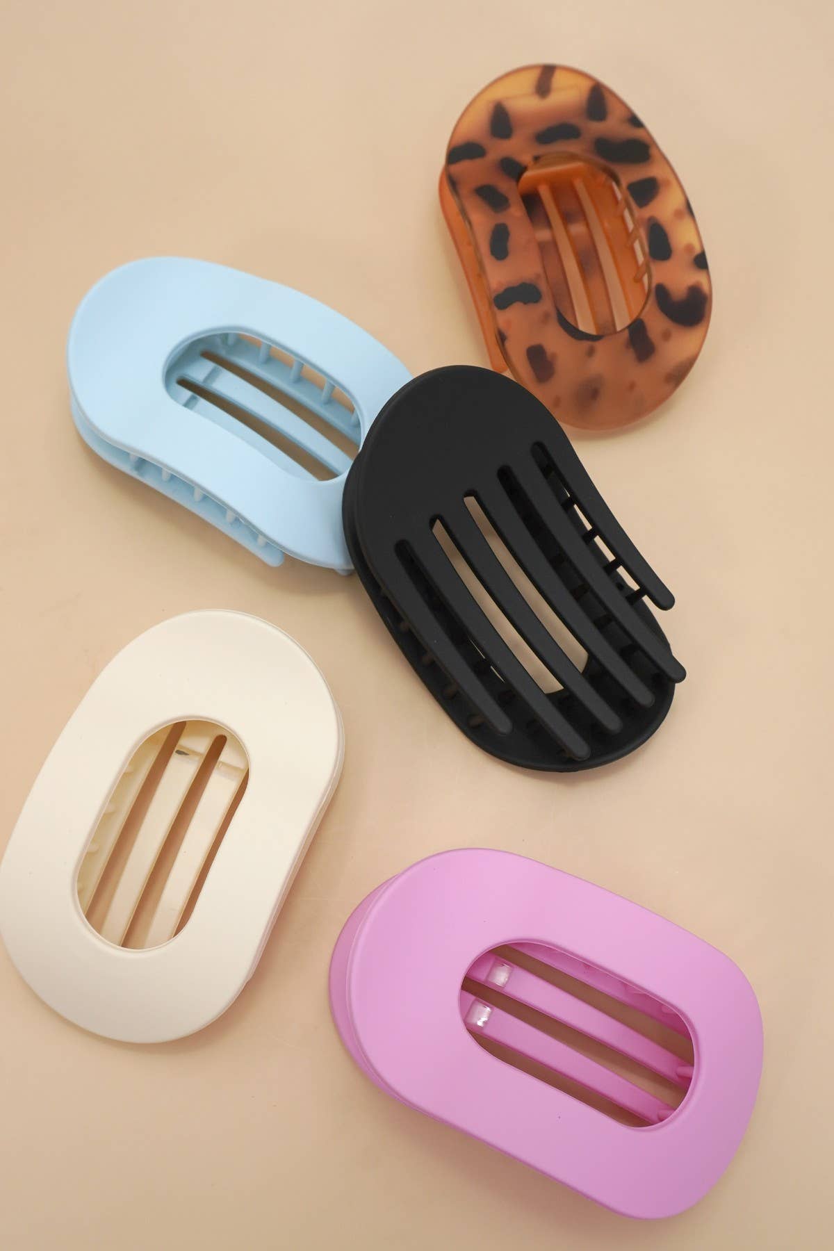 Oval Flat Hair Clip- Wide