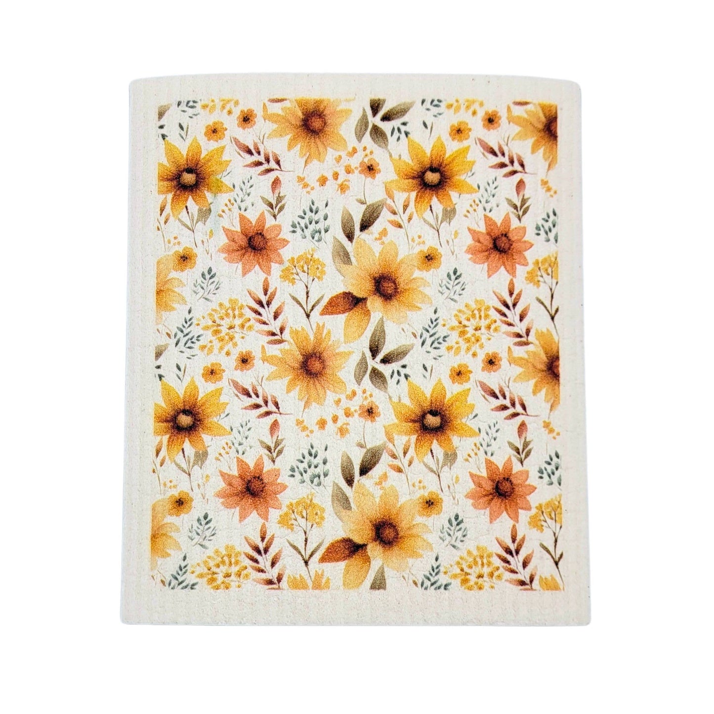 Autumn Sunflower Swedish Dishcloth