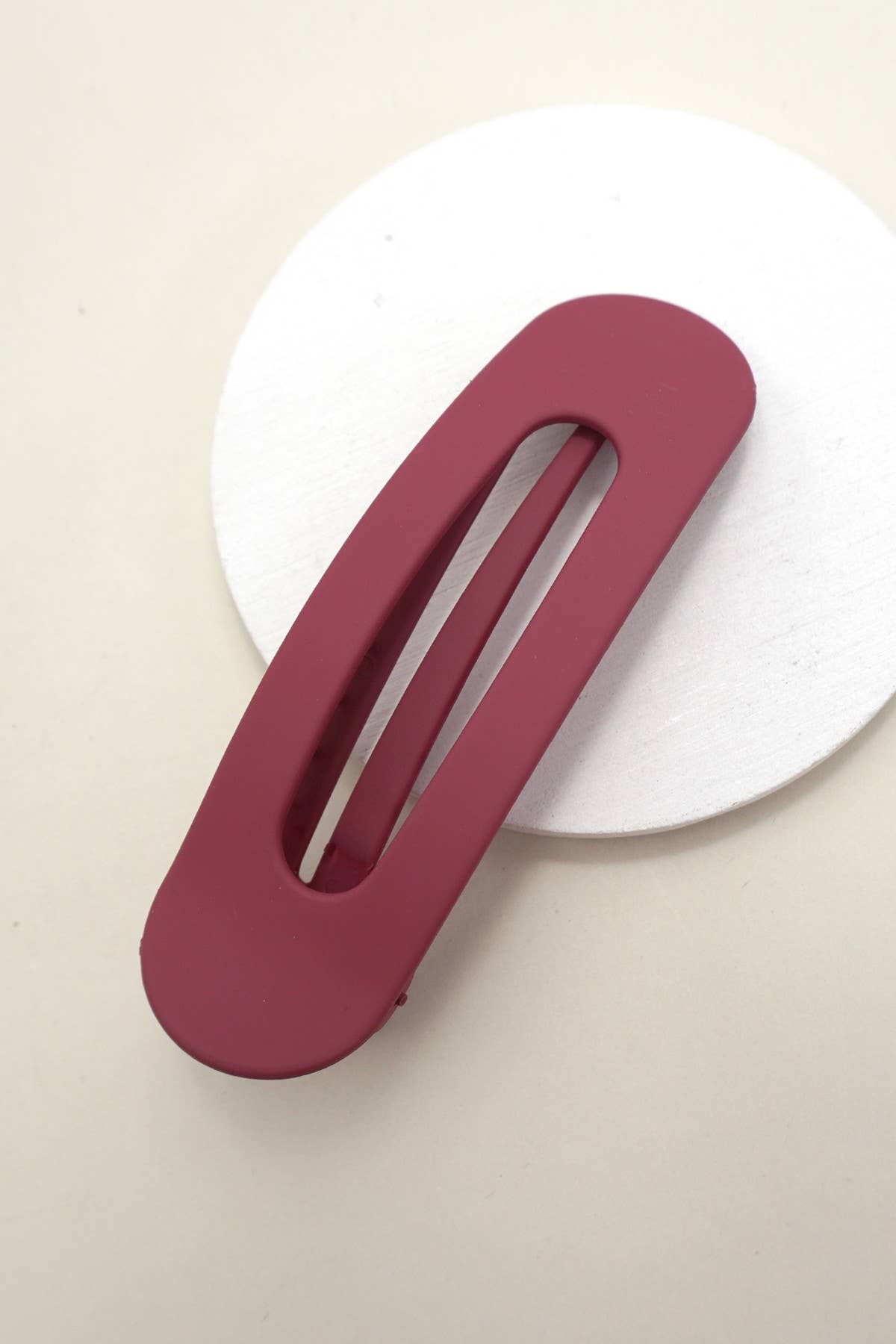 Oval Flat Hair Clip- Thin