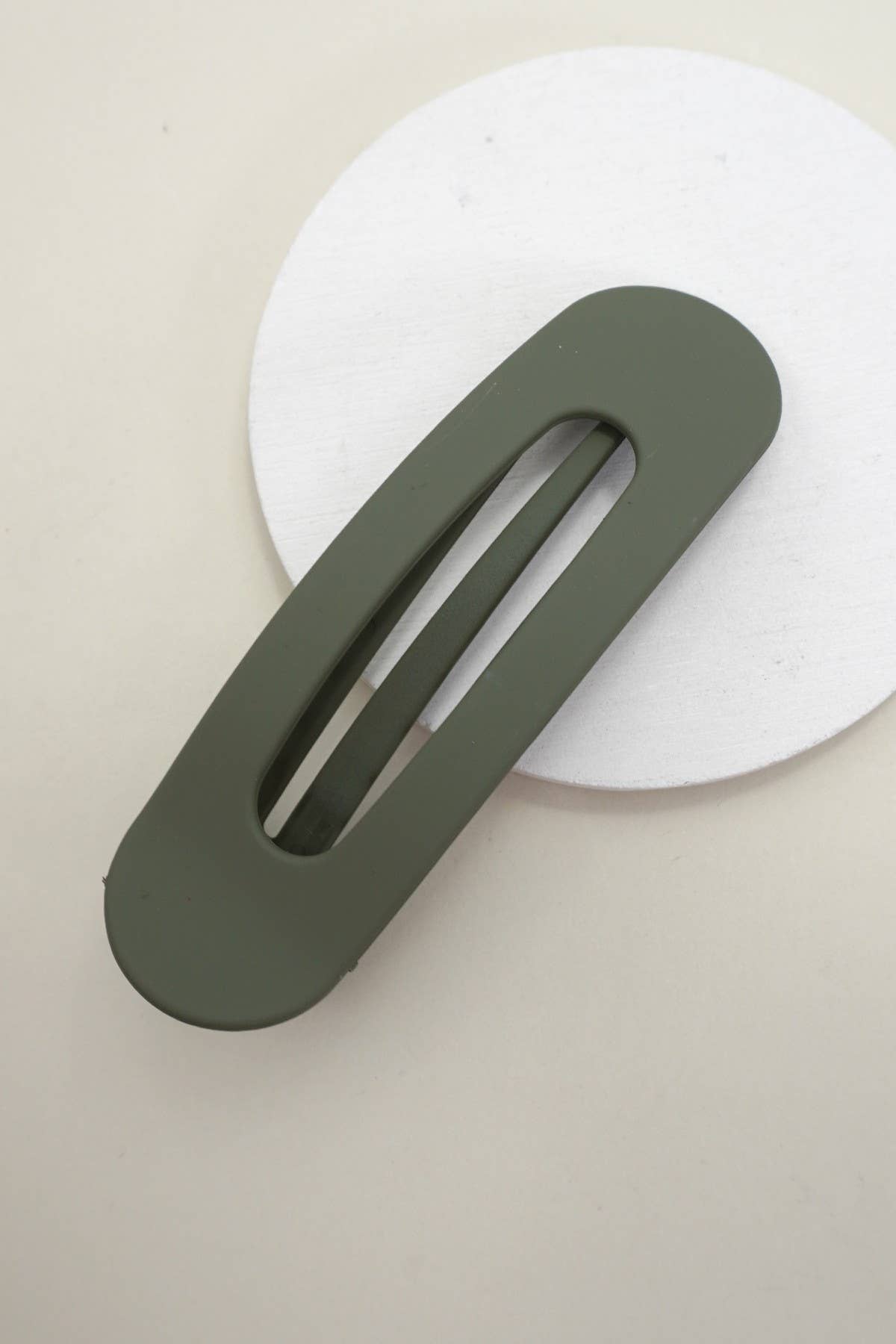 Oval Flat Hair Clip- Thin