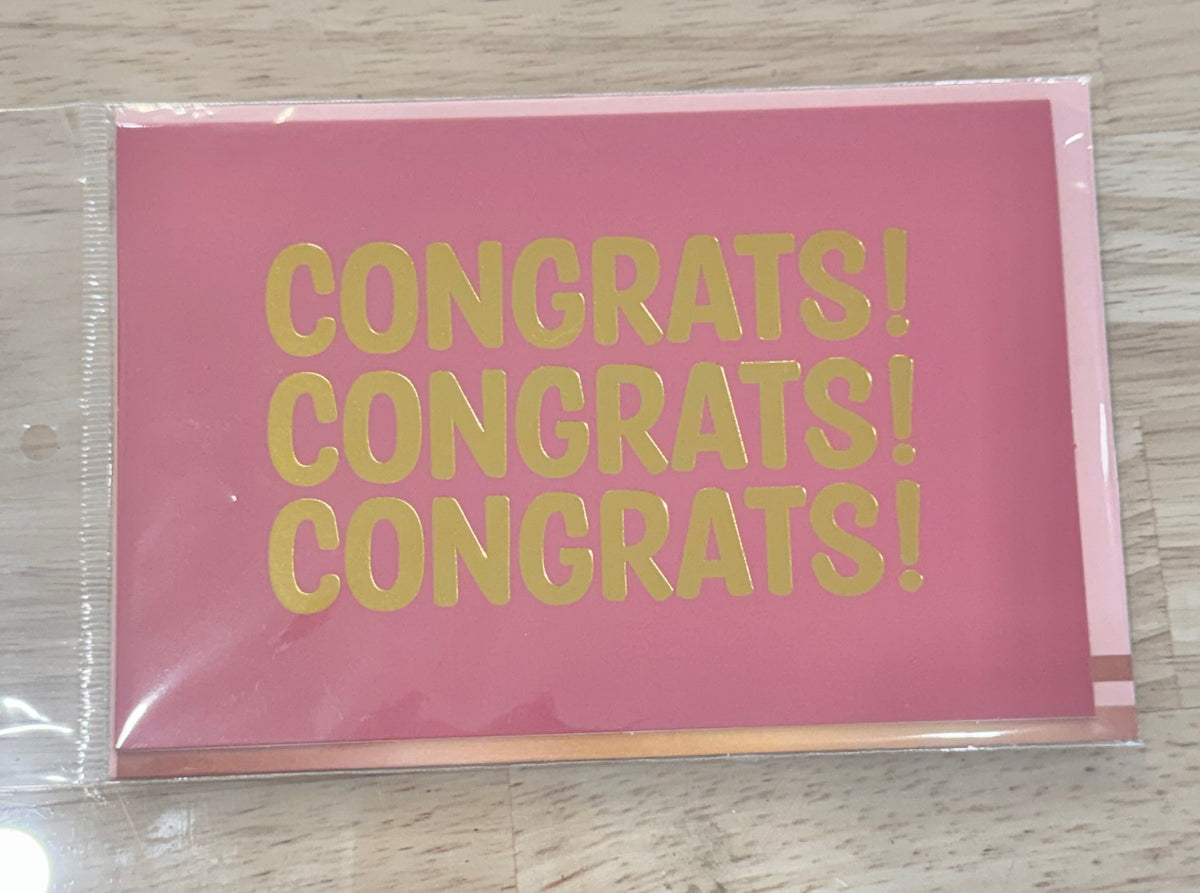 Congrats Congrats (Maroon) Card