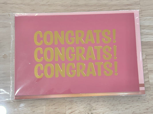 Congrats Congrats (Maroon) Card