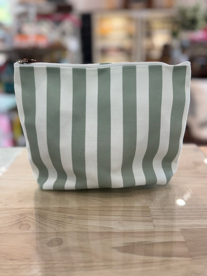 Striped Canvas Accessory Bag