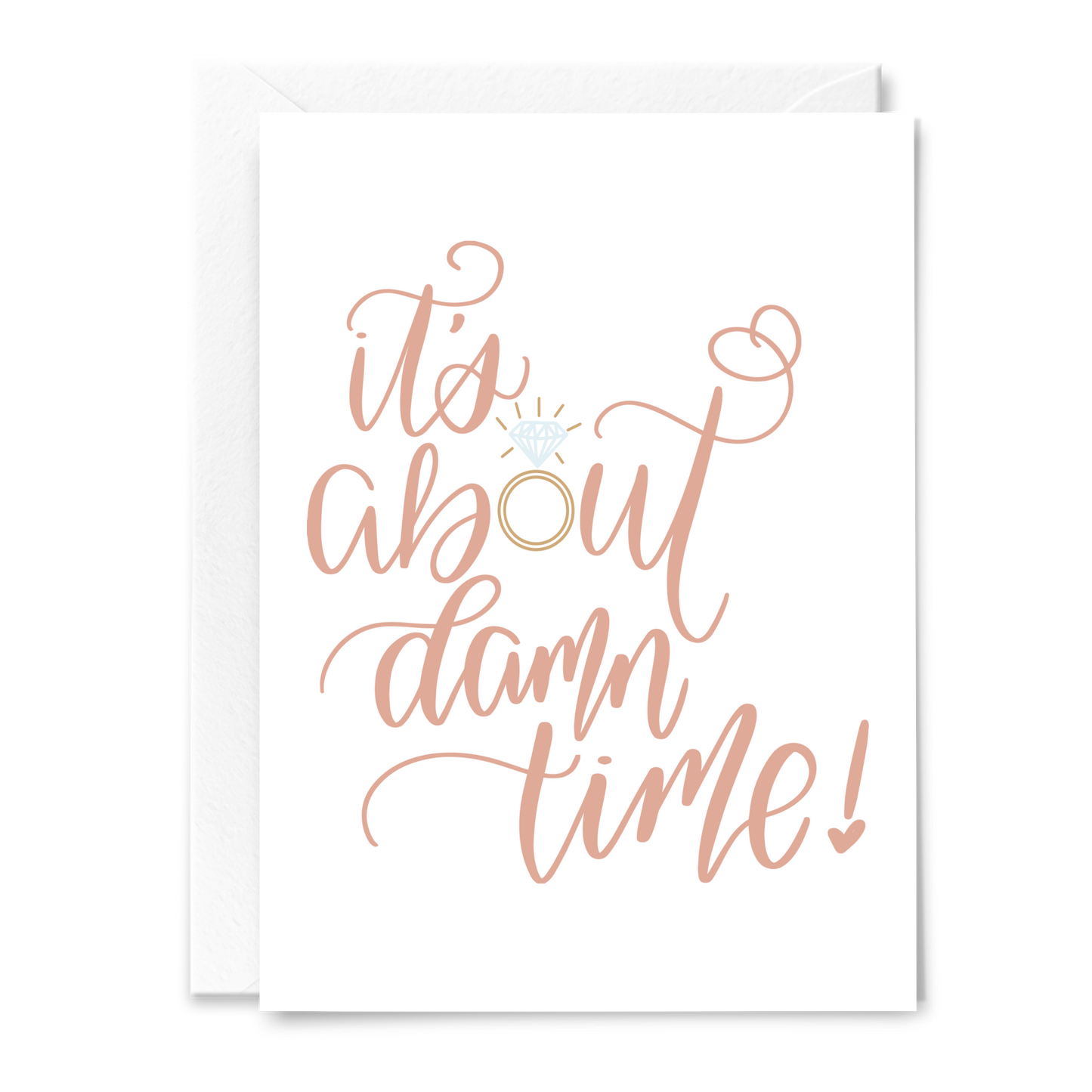 "About Damn Time" Wedding Card