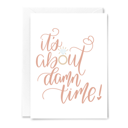 "About Damn Time" Wedding Card