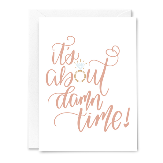 "About Damn Time" Wedding Card