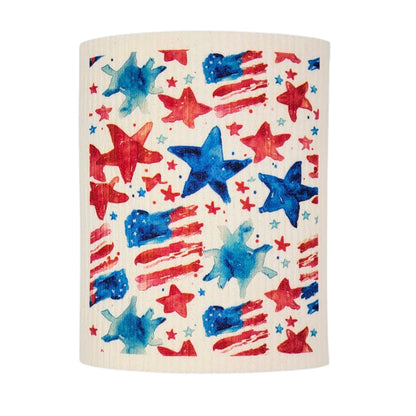 Stars & Stripes 4th of July Swedish Dishcloth - Summer Decor