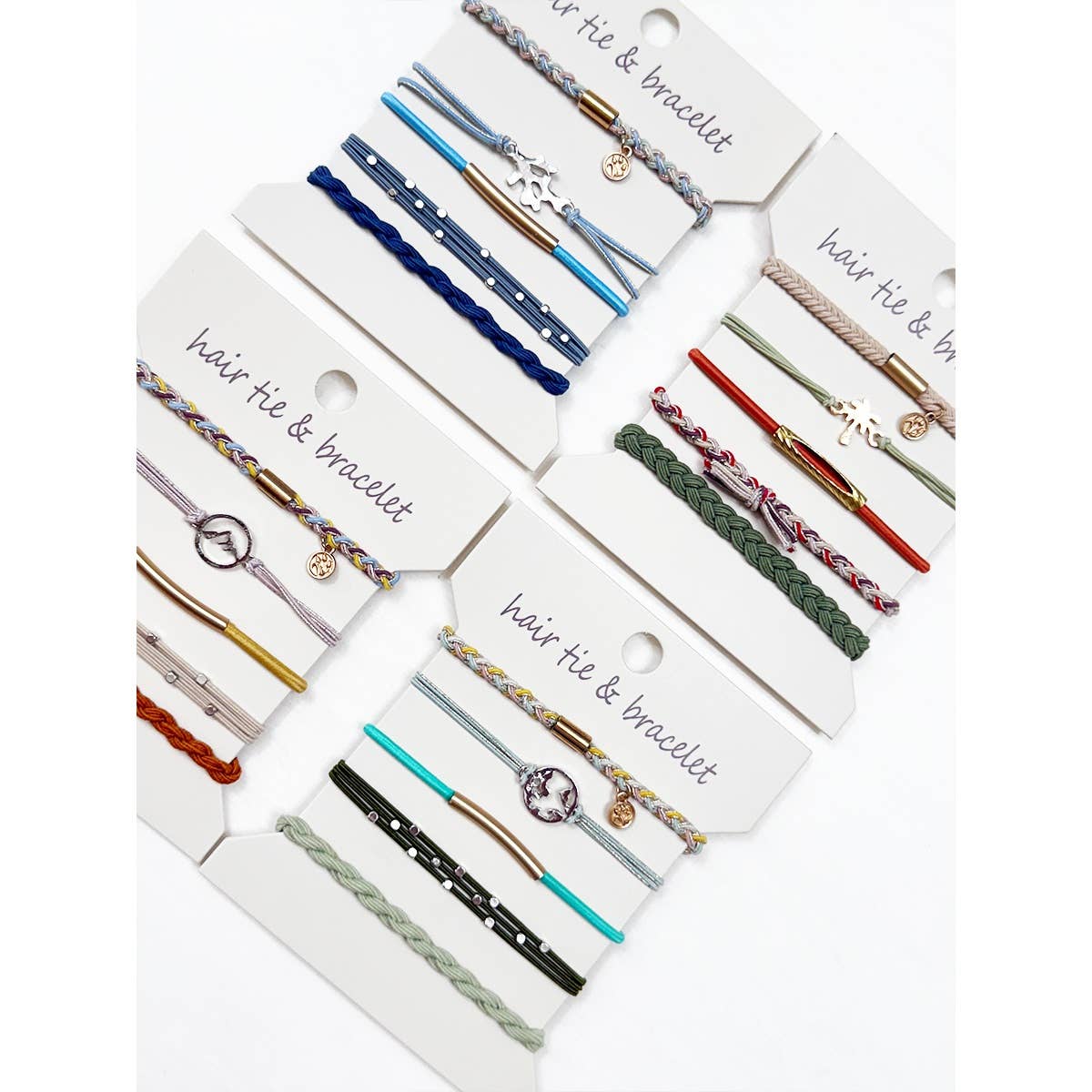 Boho Hair Tie Bracelets- 5pk