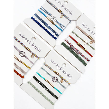 Boho Hair Tie Bracelets- 5pk