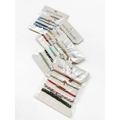 Boho Hair Tie Bracelets- 5pk