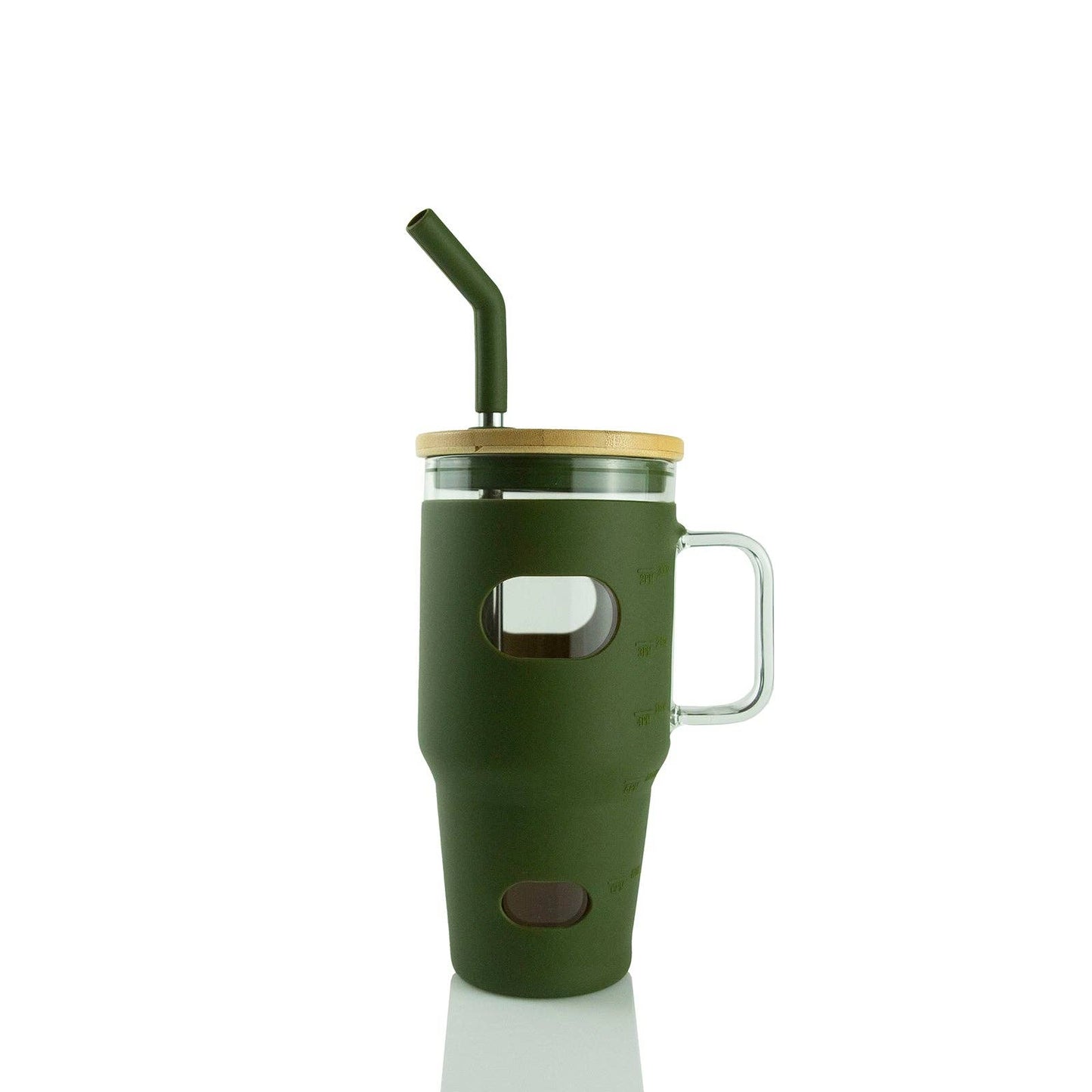 32oz Glass Tumbler w. Handle