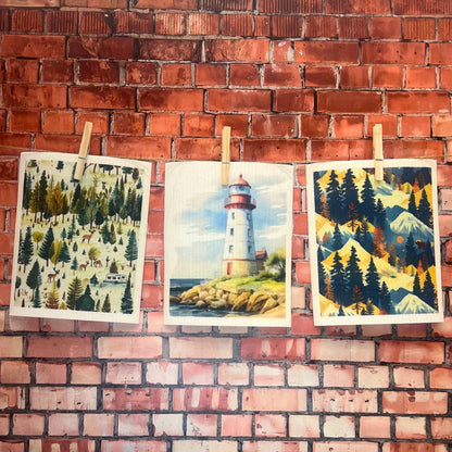 Lighthouse Swedish Dishcloth