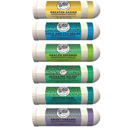 Wild Essentials - Heathly 6 Assorted Aromatherapy Inhalers w/ Essential Oils