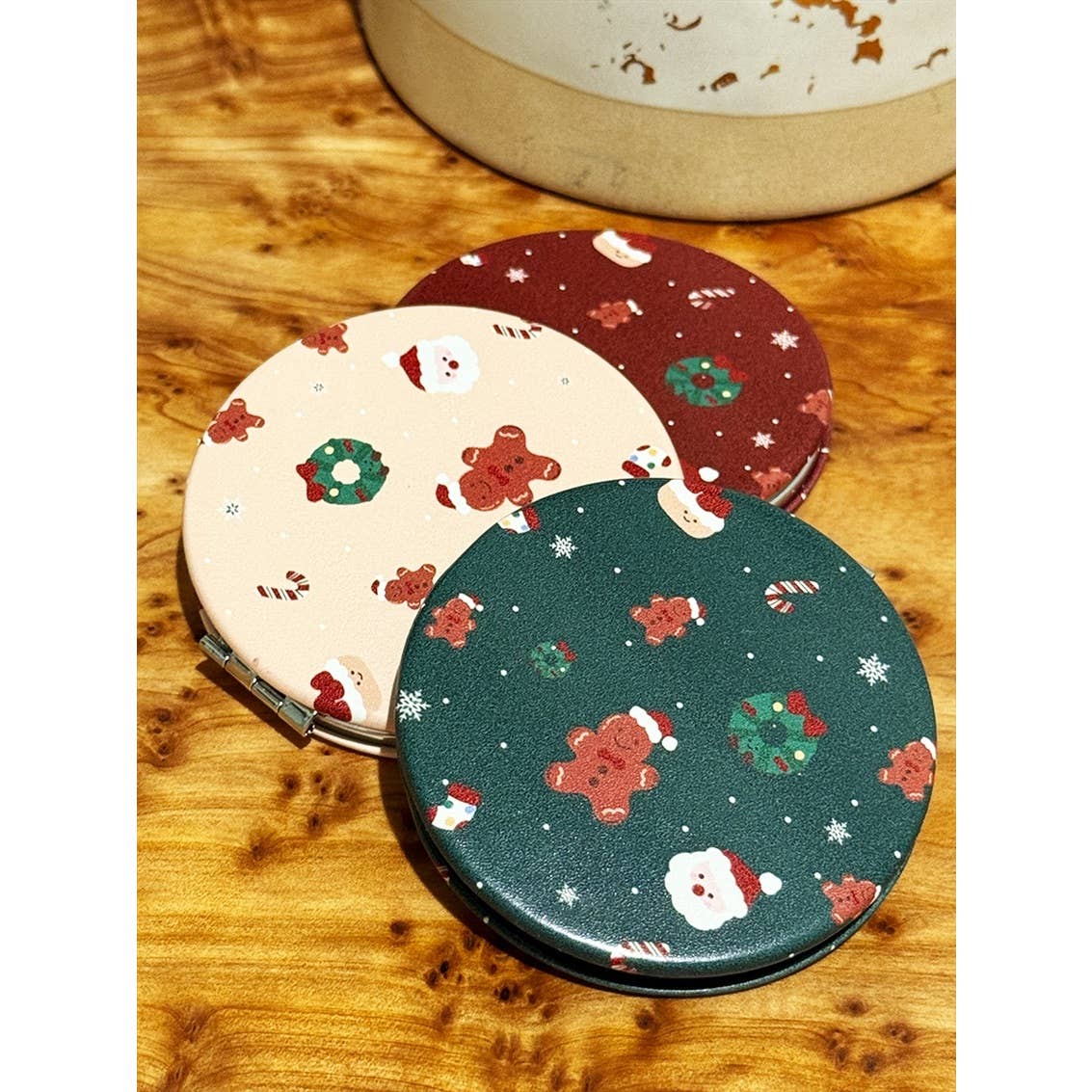 Gingerbread Double-Sided Cosmetic Mirror