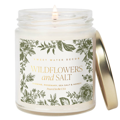 Wildflowers and Salt 9 oz Soy Candle - Spring Decor & Gifts