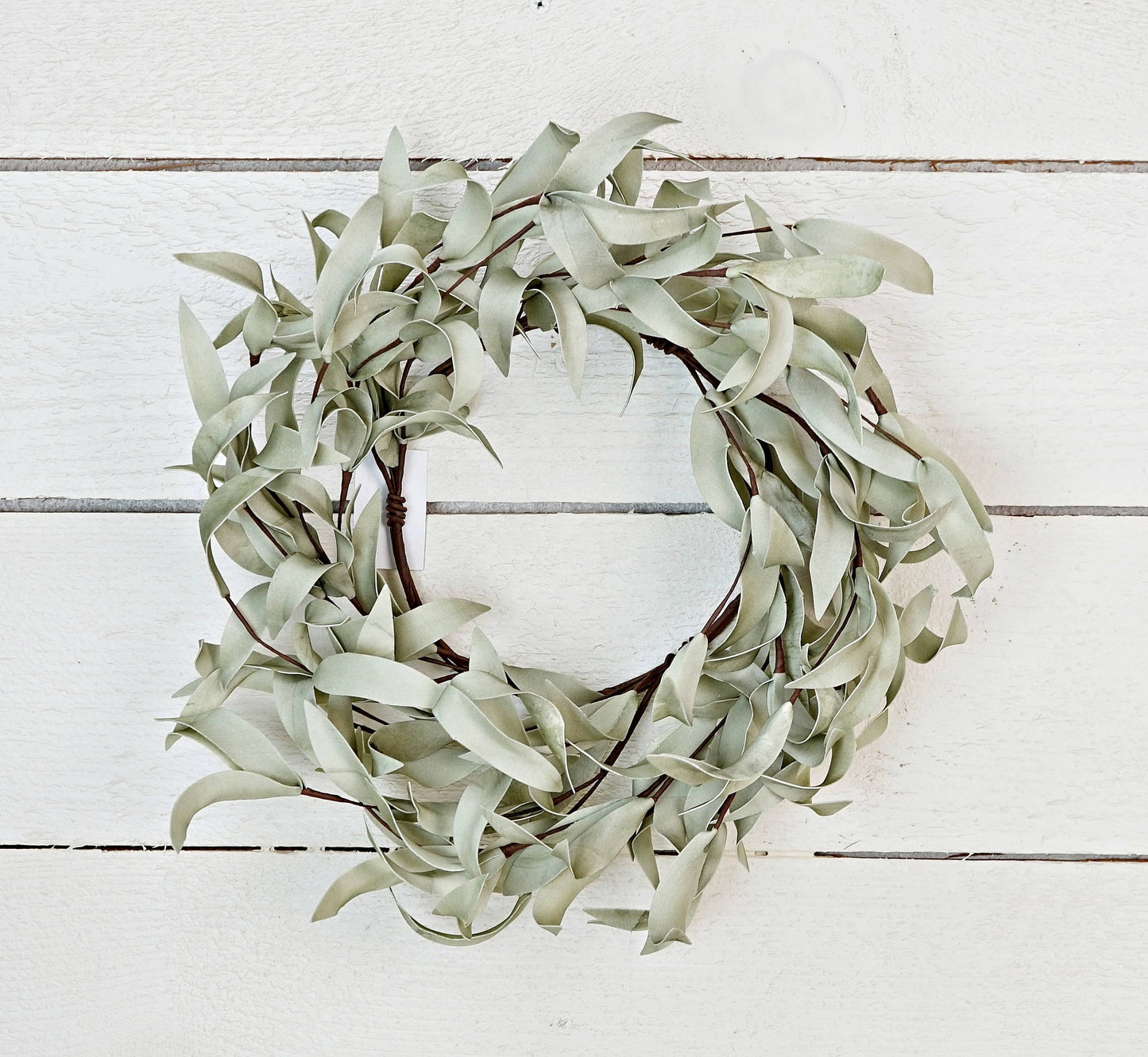 Flocked Herb Leaves Wreath (14")