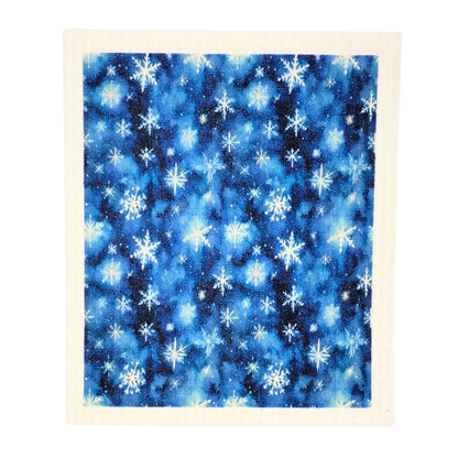 Winter Snow Storm Swedish Dishcloth