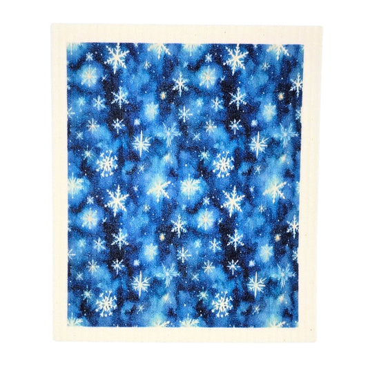 Winter Snow Storm Swedish Dishcloth