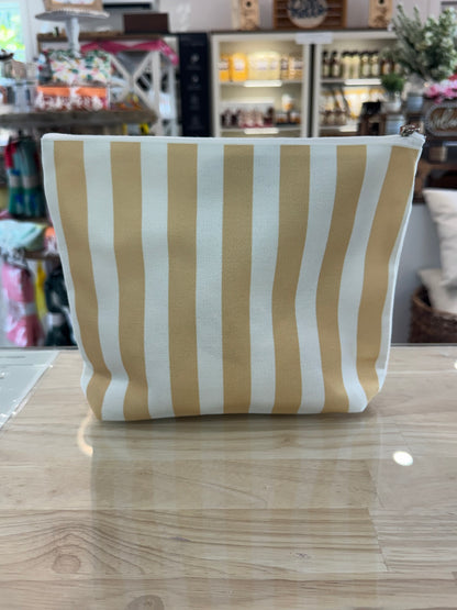 Striped Canvas Accessory Bag