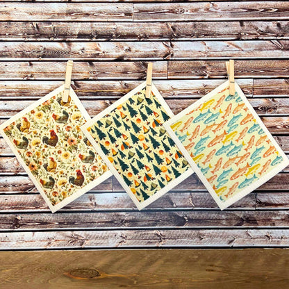 Rooster Swedish Dishcloth