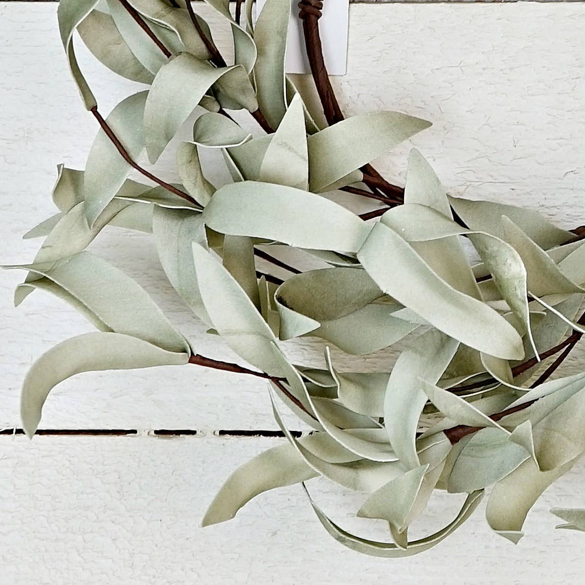 Flocked Herb Leaves Wreath (14")