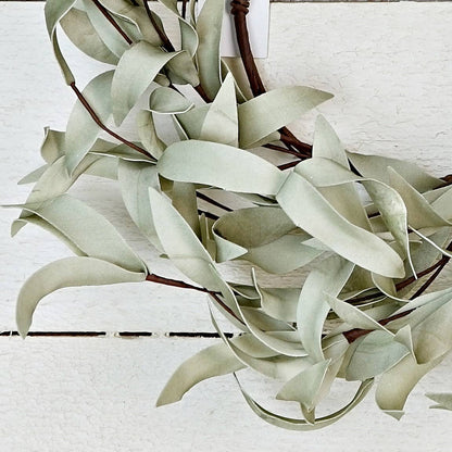 Flocked Herb Leaves Wreath (14")