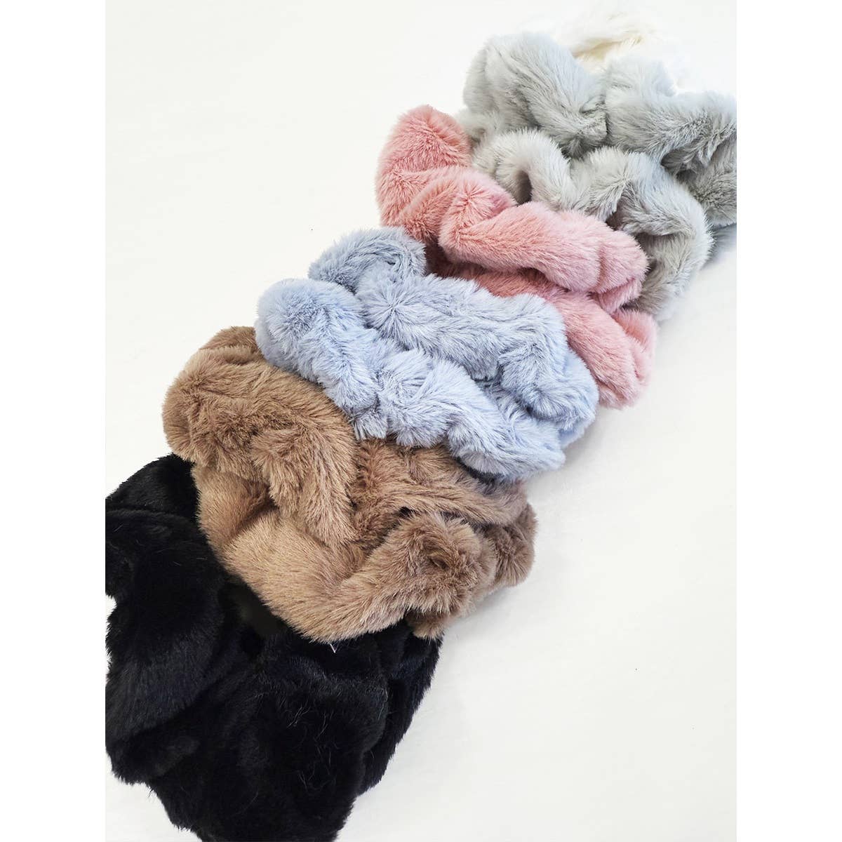 Soft Faux Fur Scunchie Set