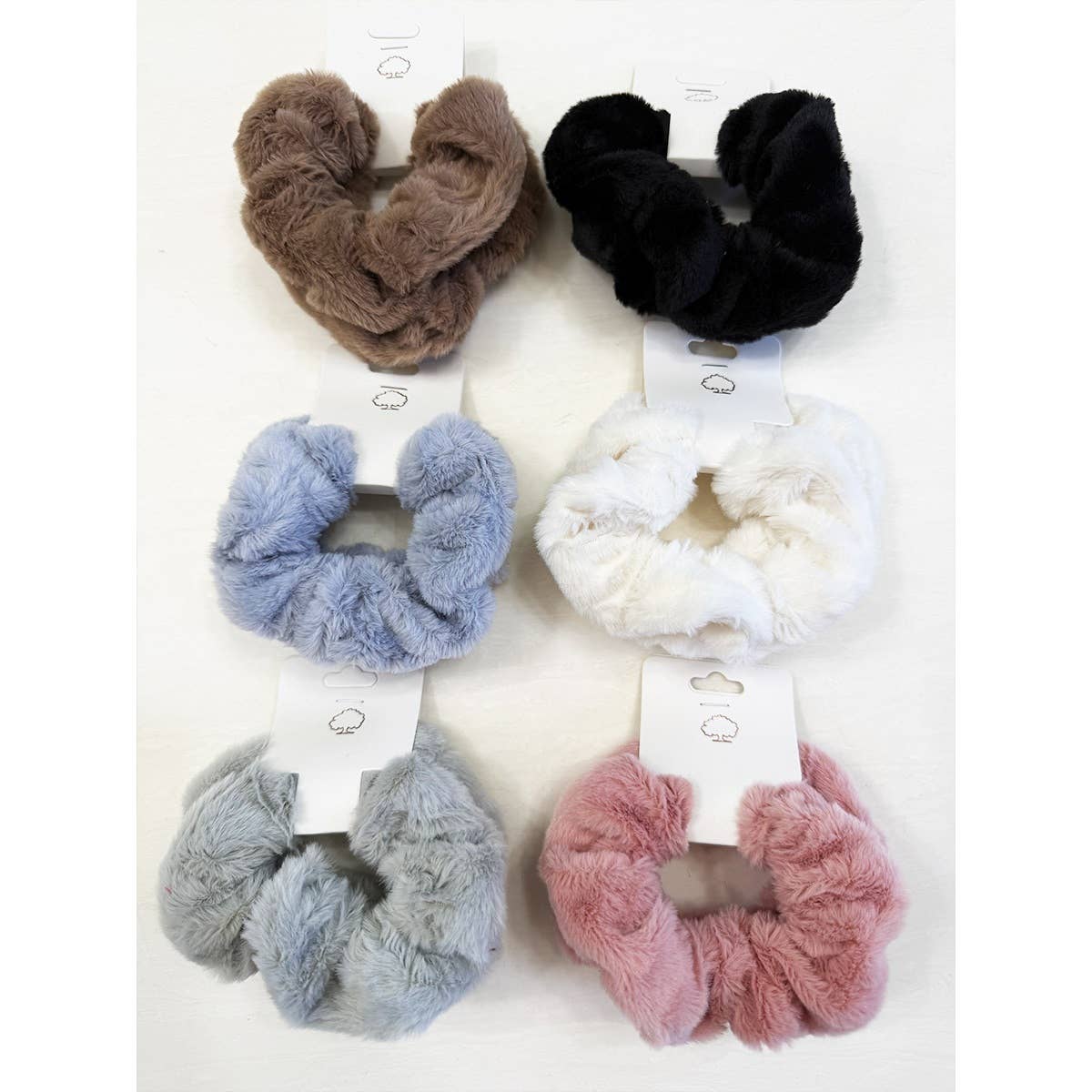 Soft Faux Fur Scunchie Set