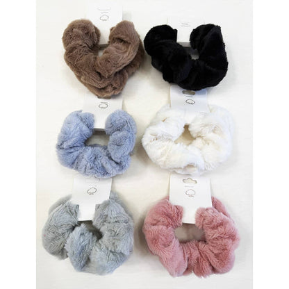Soft Faux Fur Scunchie Set
