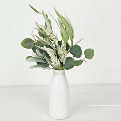 Mixed Eucalyptus, Lamb Ear and Heather Stem