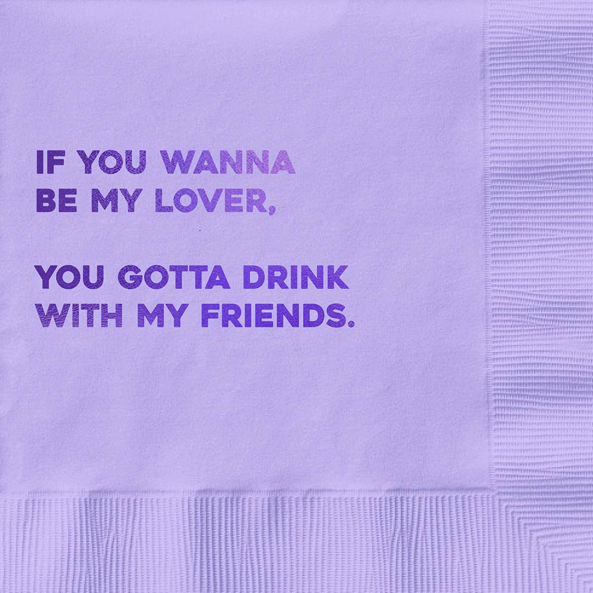 Be My Lover Cocktail Napkin