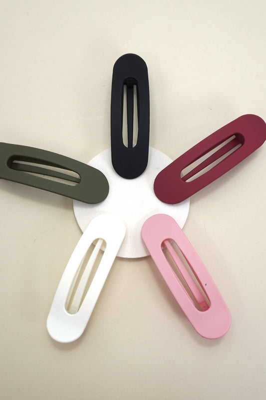 Oval Flat Hair Clip- Thin