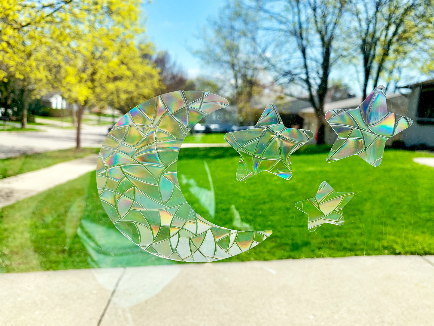 Moon and Stars Suncatcher | 4 Suncatcher Set