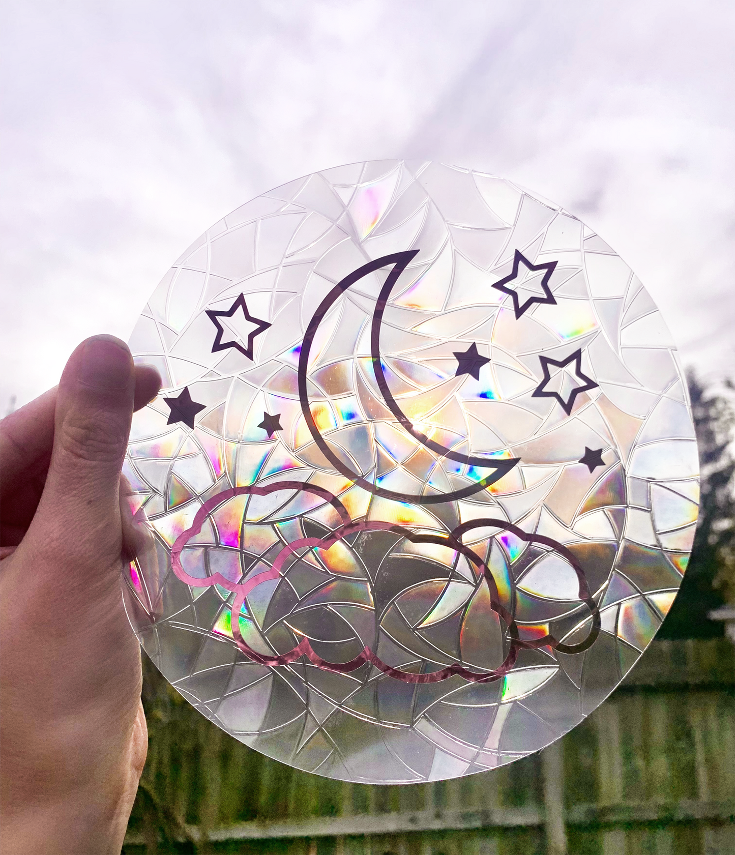 Sky Suncatcher | Moon, Stars, & Clouds Window Cling