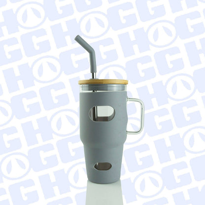 32oz Glass Tumbler w. Handle
