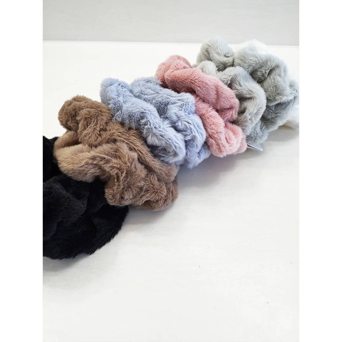 Soft Faux Fur Scunchie Set