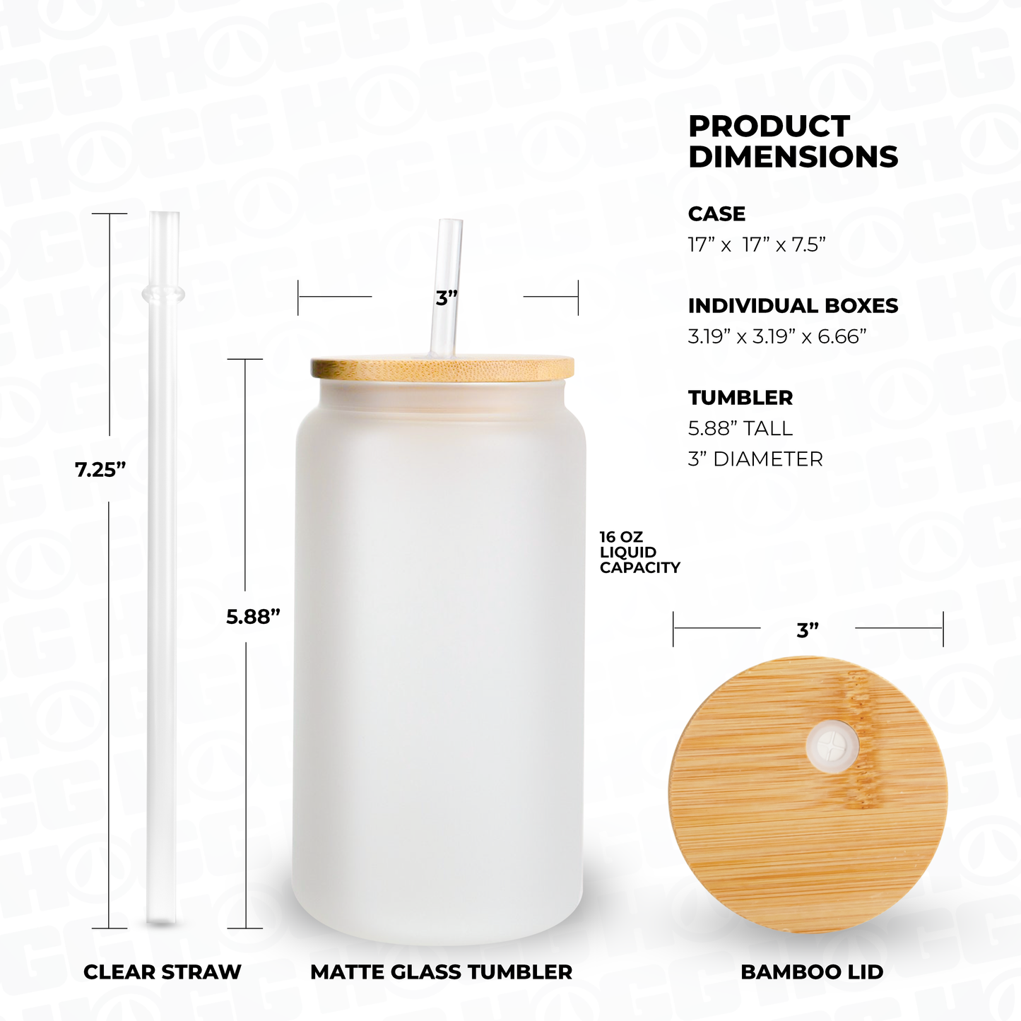 16oz Glass Tumbler